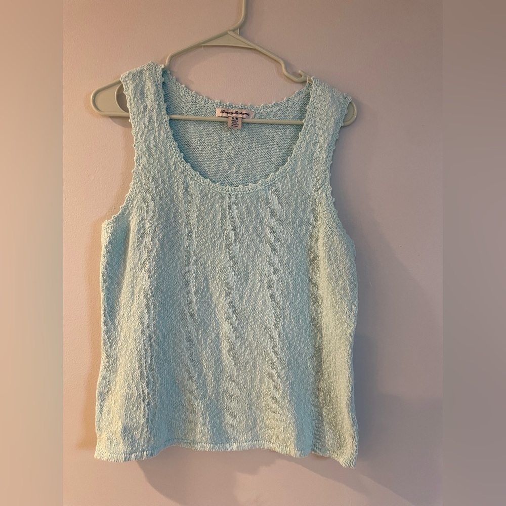 Tommy Bahama Aqua Textured sweater Tank Top size medium - Picture 1 of 2